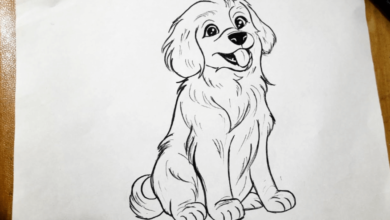 Simple:3cw6-J8gf44= Dog Drawing