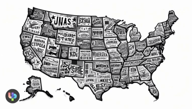 Printable:Uj3t4zt70_Q= United States of America Map